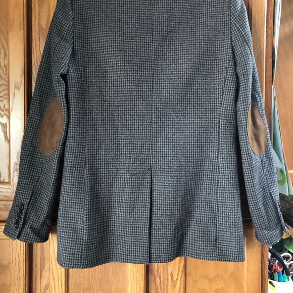 ZARA Oversized Two Button Plaid Blazer Jacket w/Elbow Patches Size XS - Picture 10 of 16